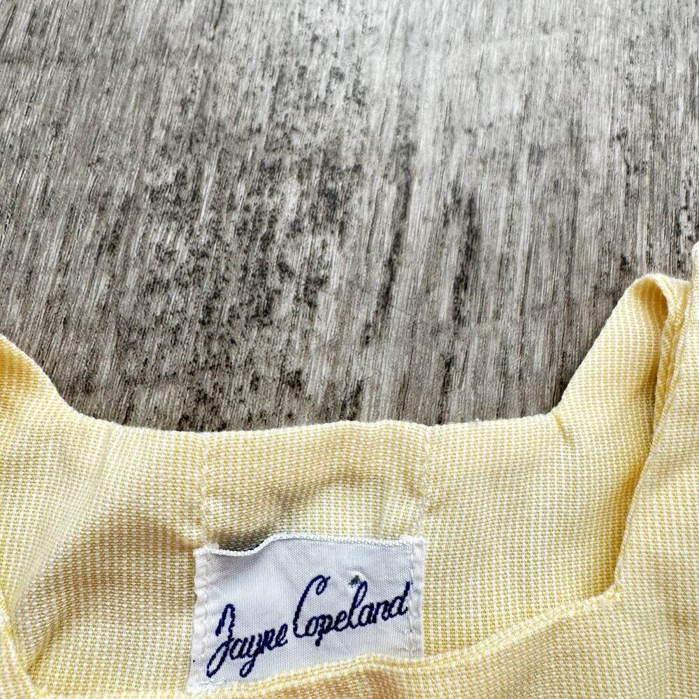 Vintage Jayne Copeland Baby Girl Yellow Duck Appliqué Pleated Dress 12-18M USA - Picture 3 of 7